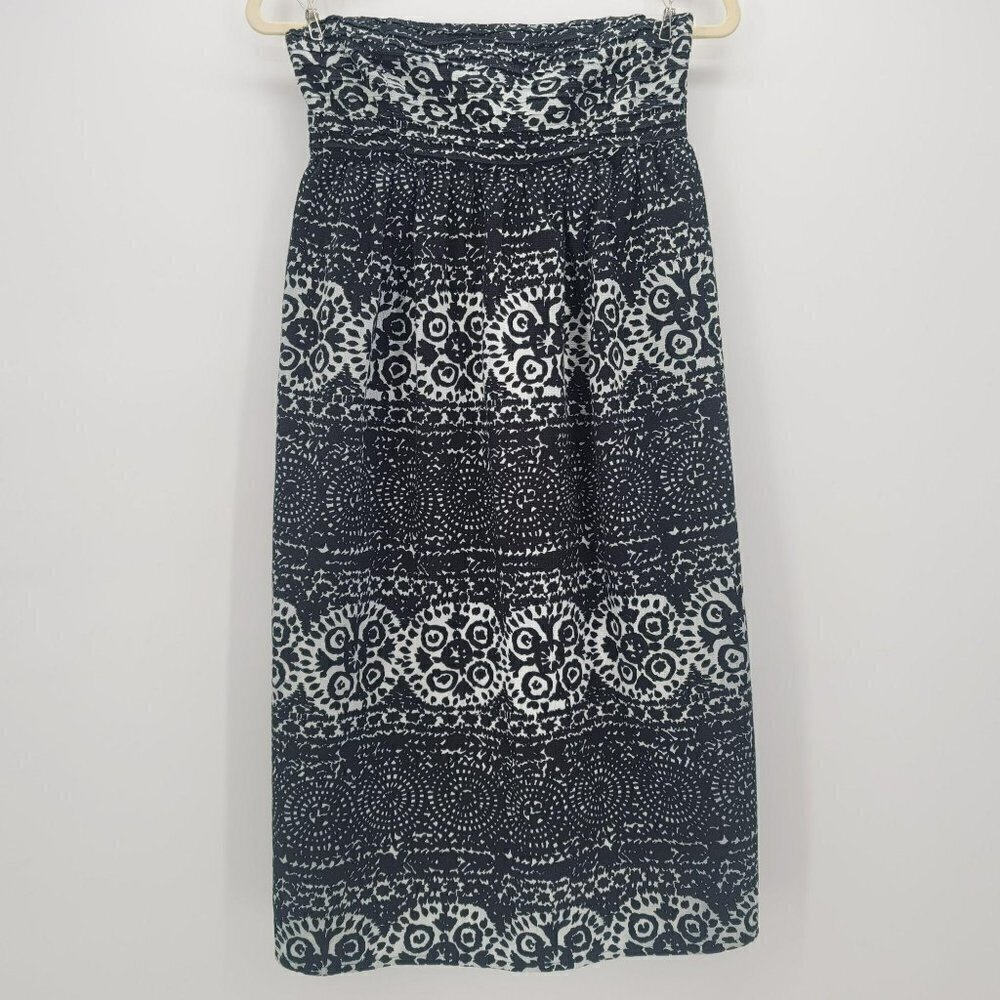 Tabitha Black Gray Boho Strapless Dress Womens 2